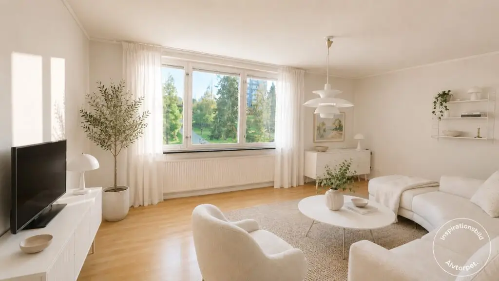 Ledig hyresrätt med 2 rum i Sollefteå på Djupövägen 19 lägenhet 1303, 2 Rok, visionsbild vardagsrum
