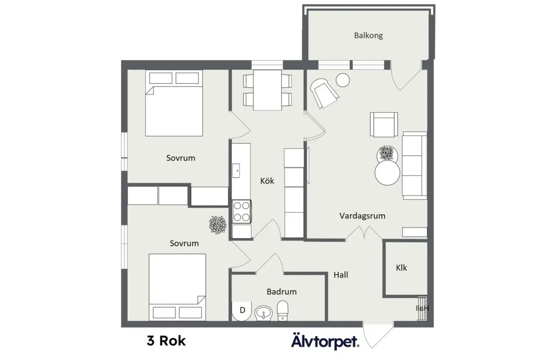 Planritning- planlösning - Älvtorpet - Sollefteå
