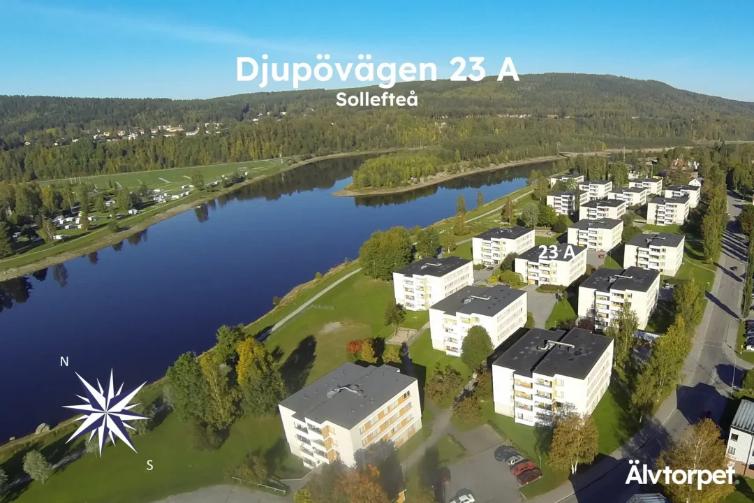 Lägenheter på Djupövägen 23 A på Älvtorpet i Sollefteå med Ångermanälven