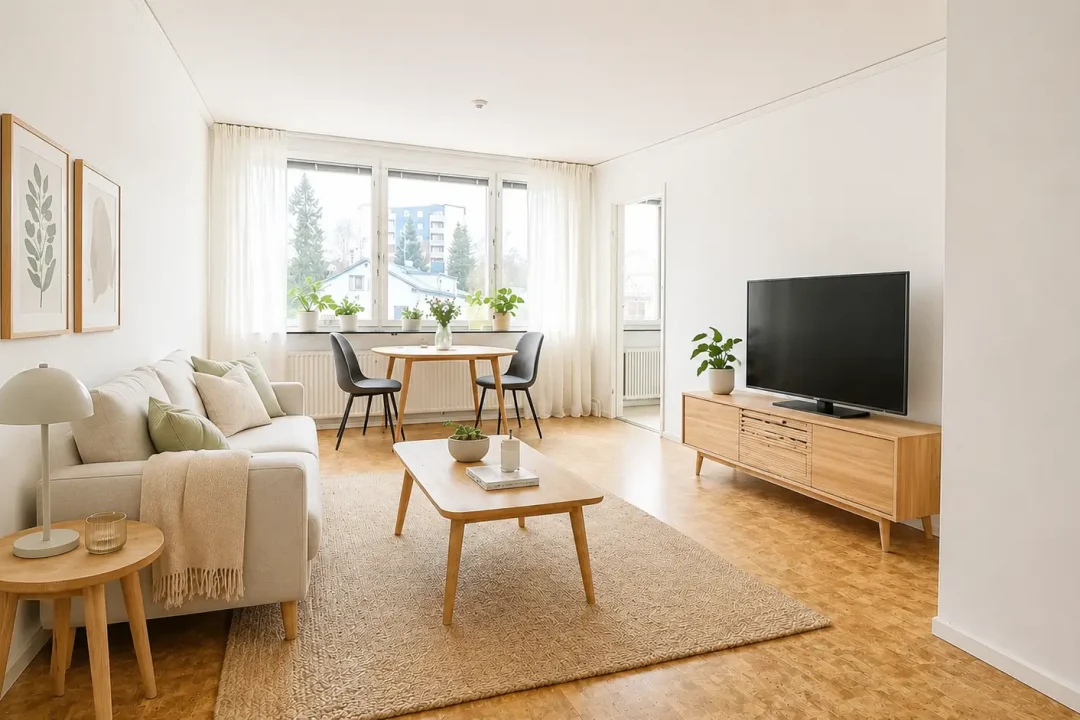 1 Rkv, exempelbild rum med stora fönster
